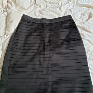 Satin black skirt